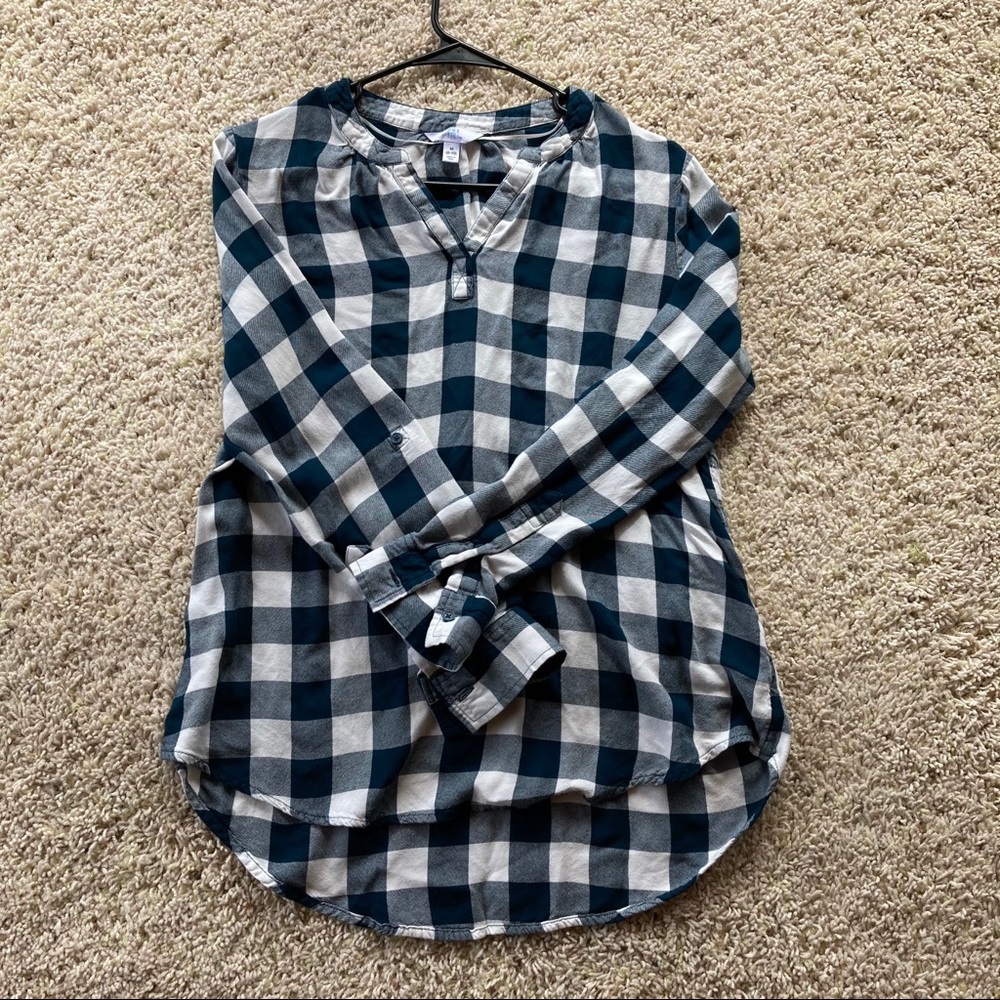 Navy Plaid Tunic/Shirt